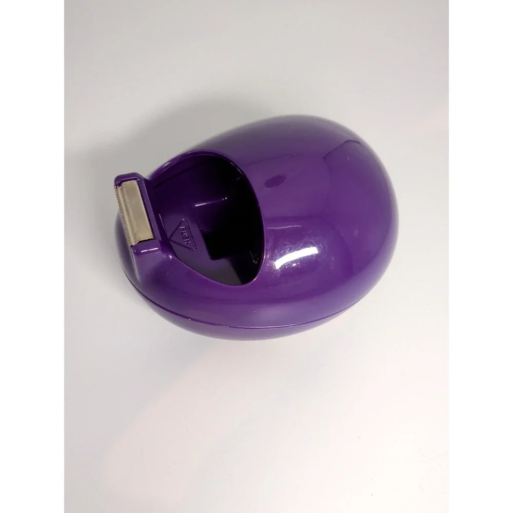 Karim Rashid Scotch Pebble Tape Dispenser Purple Weighted Desk Accessory